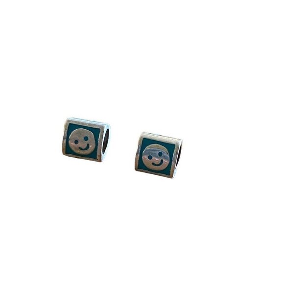 Lot of 2 BRIGHTON Trillion Turquoise Happy Peace Dove Spacer Charms - Picture 1 of 5